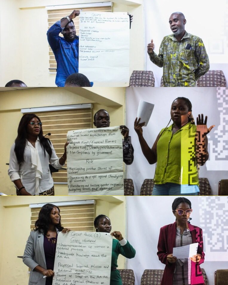 Abantufordev's tweet image. ABANTU For Development and @AAB_Coalition recently hosted a dynamic Training and Capacity Building Workshop for media professionals to strengthen the Implementation Of Ghana’s Affirmative Action (Gender Equity) Law, 2024.

#GenderEquity #AffirmativeAction #MediaAdvocacy #Ghana