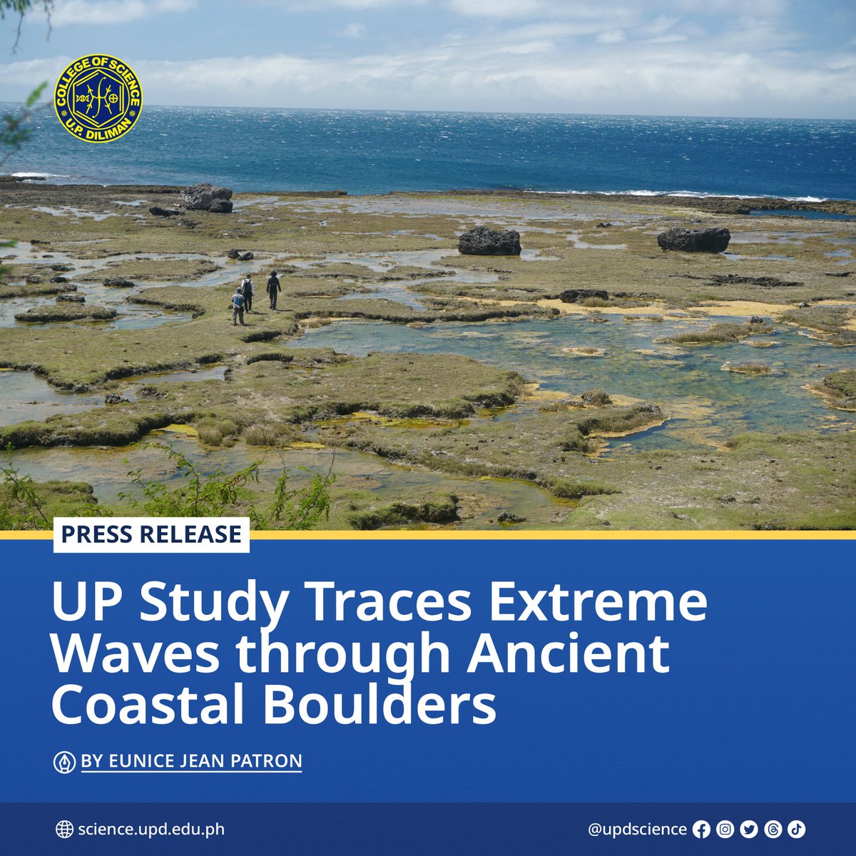 UPDscience's tweet photo. 🪨 Large boulders are scattered along the rocky coastline of Pasuquin, Ilocos Norte. These enormous boulders are not random. This unusual sight piqued the curiosity of geologists from the National Institute of Geological Sciences.

🔗 Read here: https://t.co/kCK7DfiJSB https://t.co/7wM3nZL78p