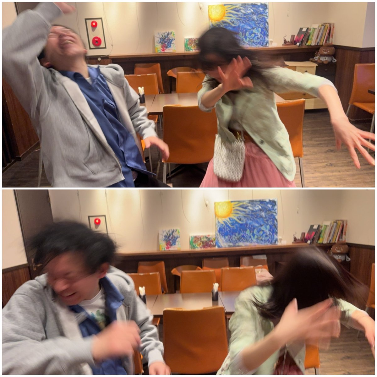 #アコ鍋パ
LIVE後、荒ぶるタカノリ＆神戸🫨