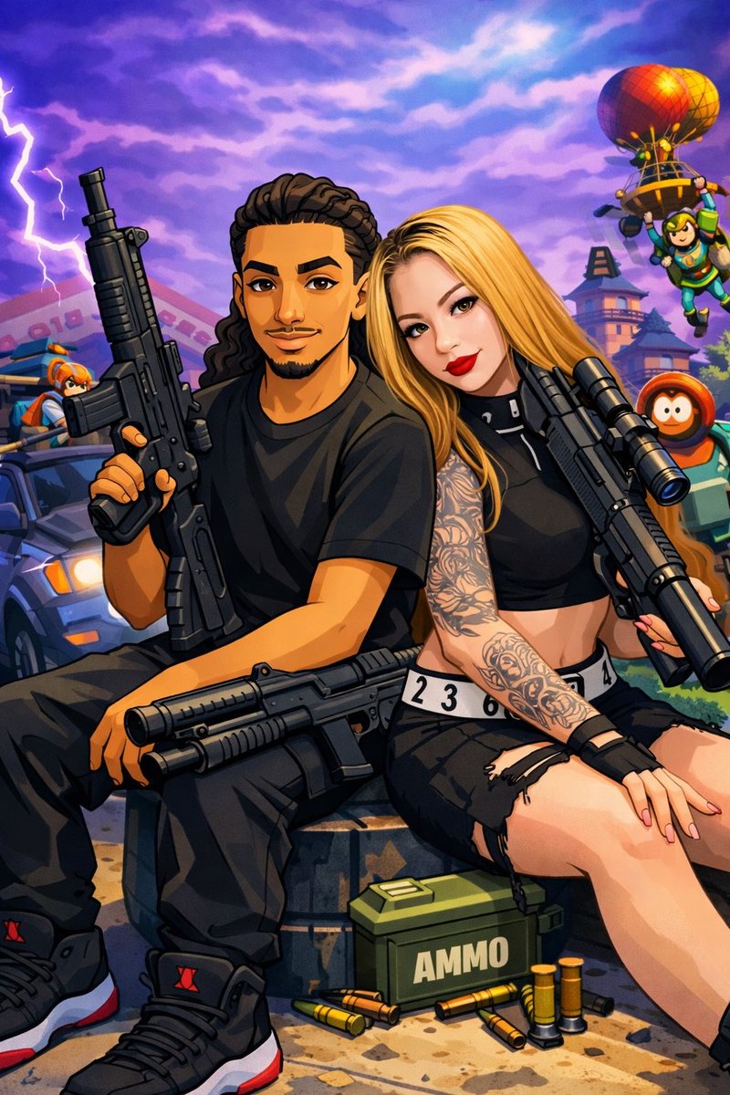 AngeloNivar's tweet photo. Fortnite gamers me and my homie Tasha https://t.co/qk1kX2q4dl
