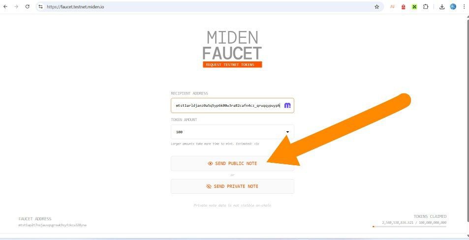 rajsh7894's tweet photo. Complete Step By Step Guide For @0xMiden Testnet

Miden is a blockchain where transactions are processed on your device, and only a small proof is sent to the network, making it faster, cheaper, and more private.

Raised $25M from Tier 1 investors

 Step By Step Testnet Guide 👇

Step 1 Install Wallet, Claim Faucet and Send Tokens

• Install the Miden wallet extension
  https://t.co/xJ4B5cUQEa
• Create a new wallet and save your keys securely
• Claim testnet tokens from the faucet
 https://t.co/Atj6fKE08V

• Send some test tokens to another wallet
  You can use this address to test transfers
mtst1arldjanz0a5q5yp6k00w3ra82cafn4cz_qruqqypuyph

Step 2 Playground Platform Testing

• Go to https://t.co/DqmhCkBF9C
• Connect your wallet
• Click on Start Tutorial
• Complete all tutorials one by one

All steps will appear on the right side once you start. Complete them sequentially. 

Step 3 Register a Domain

• Go to https://t.co/JwrGVfnb23
• Connect your wallet
• Search for a domain
• Click on Available
• Approve the transaction
• Done

That’s it for now. If you liked this guide,
like🩷 
retweet 🔁
