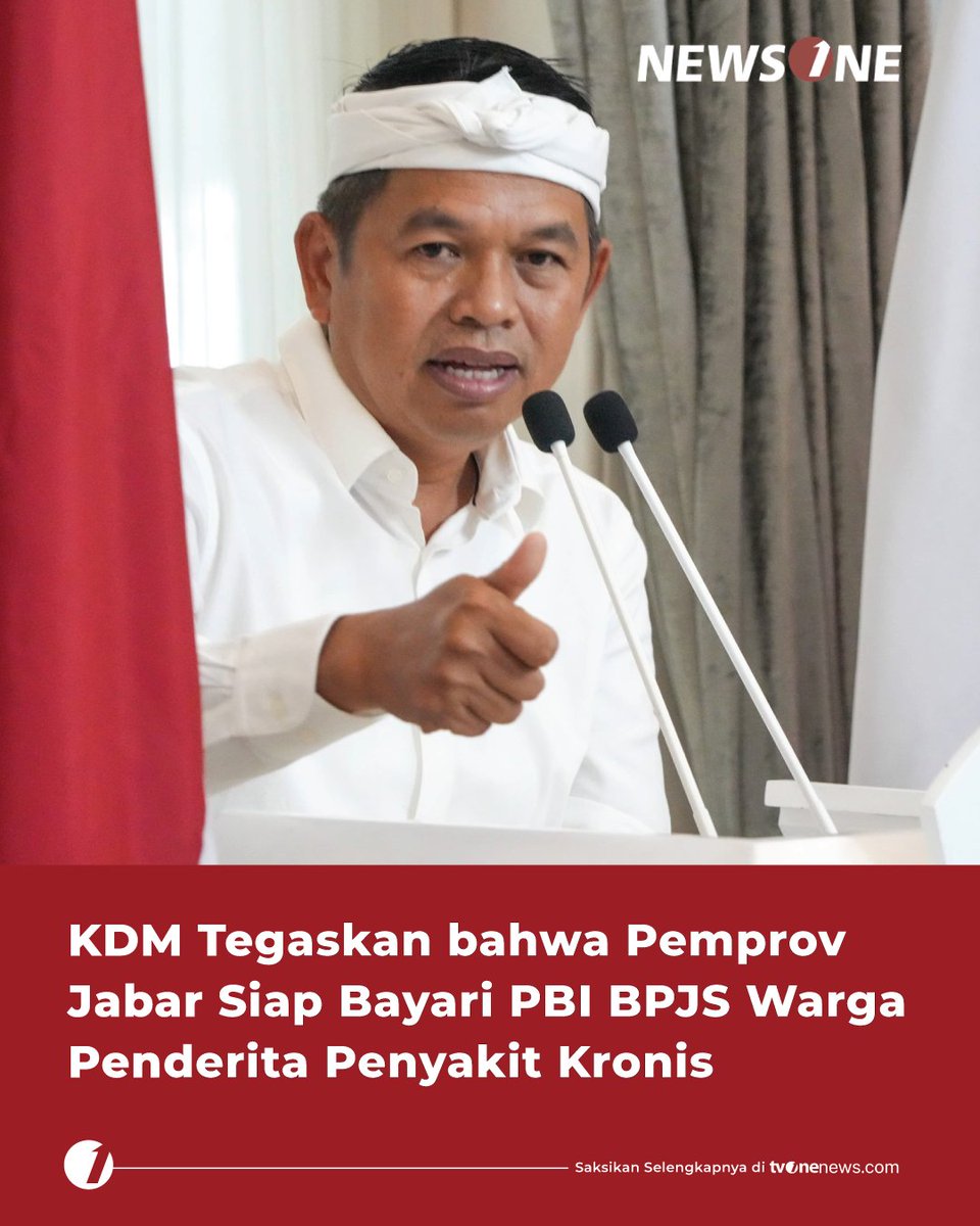 tvOneNews's tweet photo. Dedi Mulyadi (KDM) menyatakan komitmennya untuk menjamin layanan kesehatan bagi warga tidak mampu di Jawa Barat, khususnya mereka yang menderita penyakit kronis.
Selengkapnya di https://t.co/GgtZcy4bbs
#HardNews_Sosial #NewsOne #CariBeritaditvOne #PBIBPJS #DediMulyadi #NO04 https://t.co/Yl43wfE8Hg
