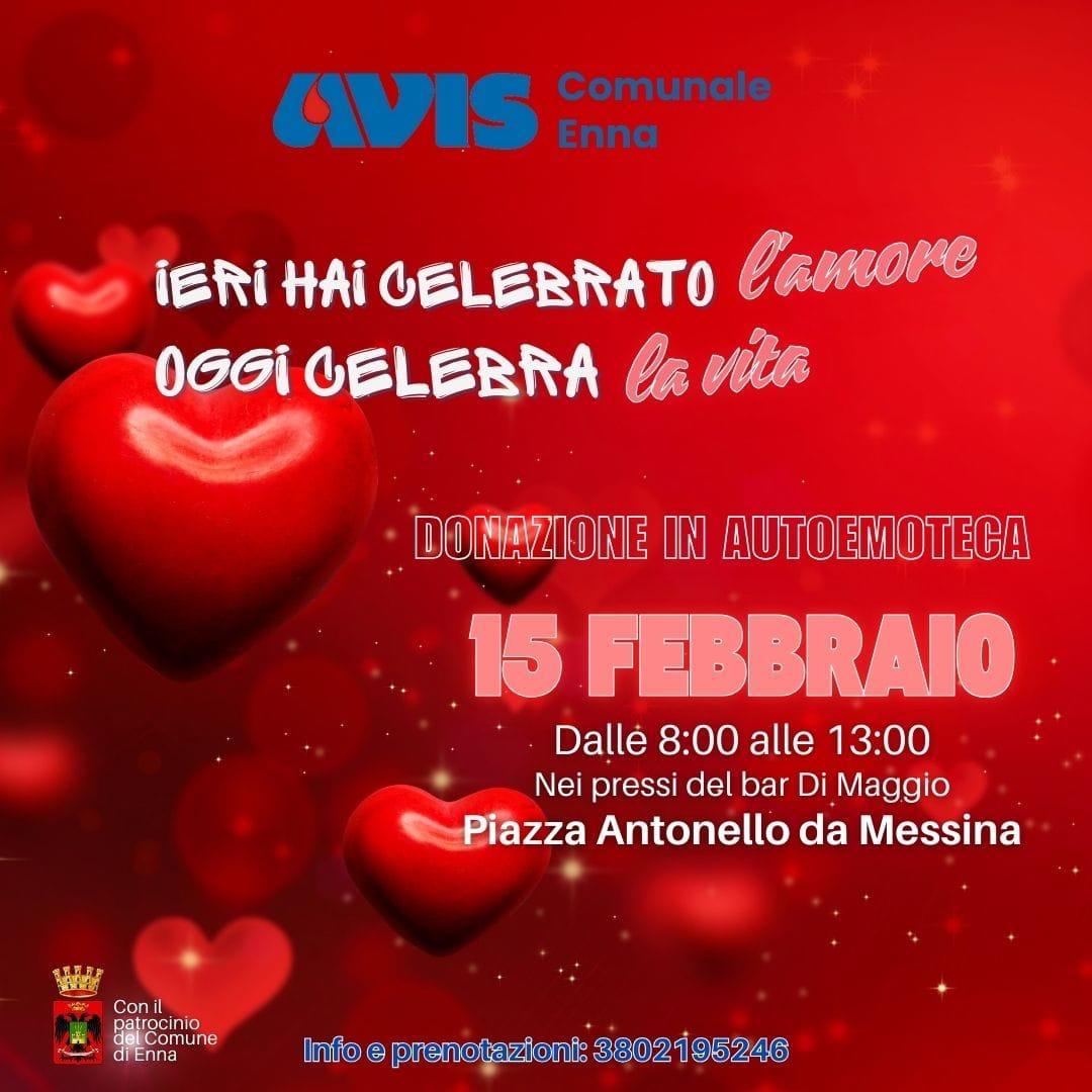 Ennavis's tweet photo. Siamo pronti a festeggiare la VITA con la donazione!🩸
Il 15 febbraio, dalle 8 alle 13, presso il Bar di Maggio, l'Avis Enna vi aspetta per una giornata di solidarietà e amore! 💖Il giorno dopo i festeggiamenti dell'amore, noi festeggiamo la vita con la donazione di sangue! https://t.co/ZbqbVWuRzg