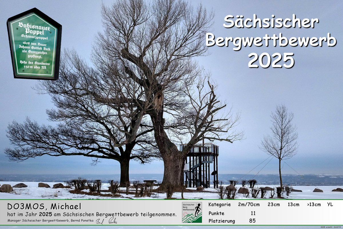 dl7mo's tweet photo. Along with that, I also received the #hamradio award for last year's Sächsischer Bergwettbewerb #SBW two days ago. Curious how many points I'll manage to collect this year. #Amateurfunk https://t.co/SdJTP5FEen