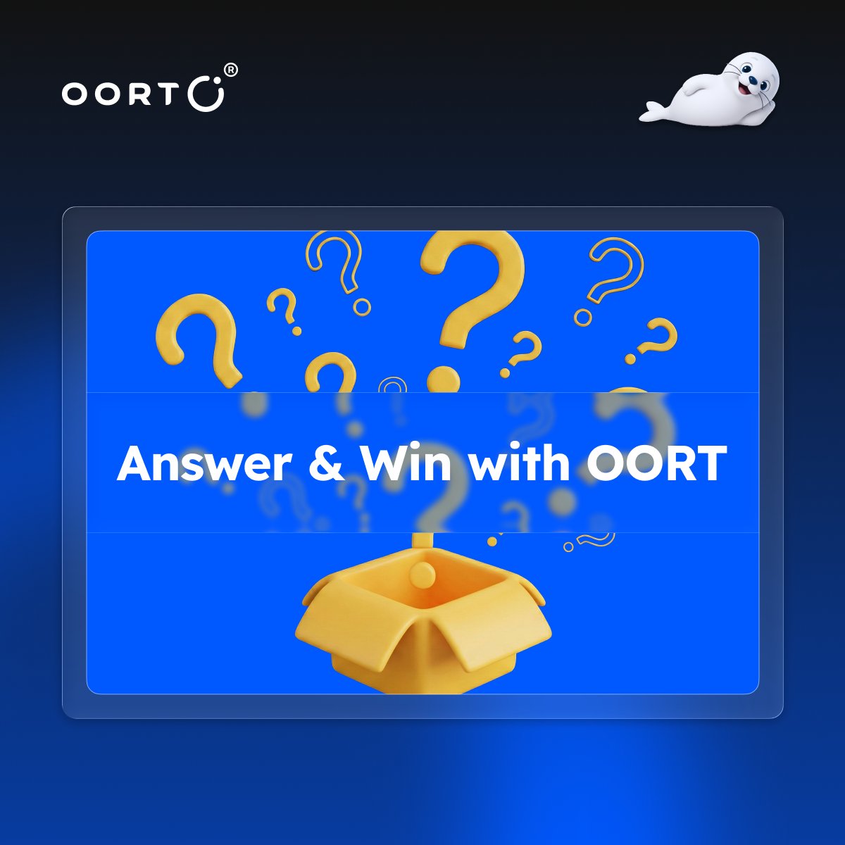 oortech's tweet photo. Answer & Win with OORT
❓ What is the name and link of OORT’s play-to-earn mini-game?

How to join:
1️⃣ Follow @oortech
2️⃣ RT this post
3️⃣ Comment your answer + #AskOORT

📅 Selection will be closed on Wednesday (Feb 11), 3 pm UTC.
🏆 5 faster correct answers will be selected. First-come, first-served!
💰 10 USDT rewards for each correct answer.