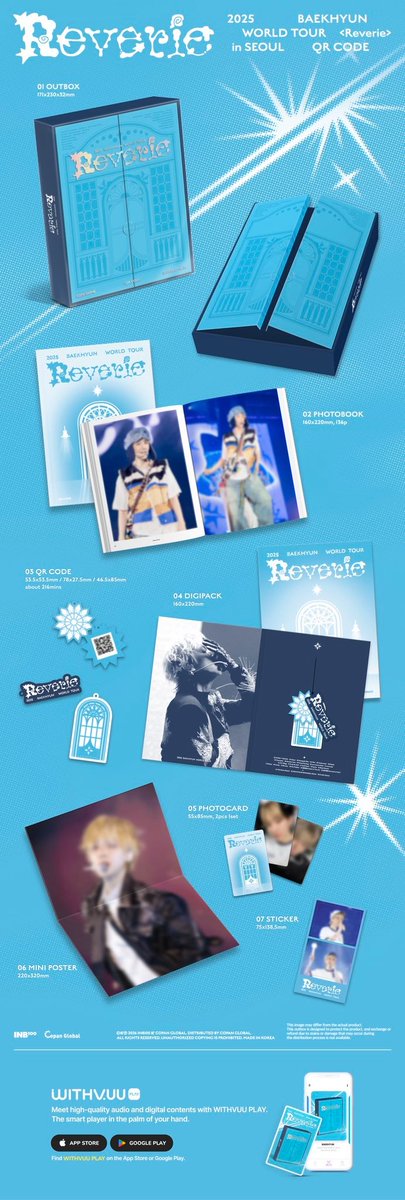 BBHGlobalUnion's tweet photo. BAEKHYUN 2025 WORLD TOUR <Reverie> in SEOUL , Blu-ray &amp; QR Code PRE-ORDER OPEN

🎟️ FC 25% discount + photocard 
🔗 https://t.co/kzLmKUwzFi

Order now before it's gone!

#백현 #BAEKHYUN @BAEKHYUN_INB100 https://t.co/1oL6TdurJ2