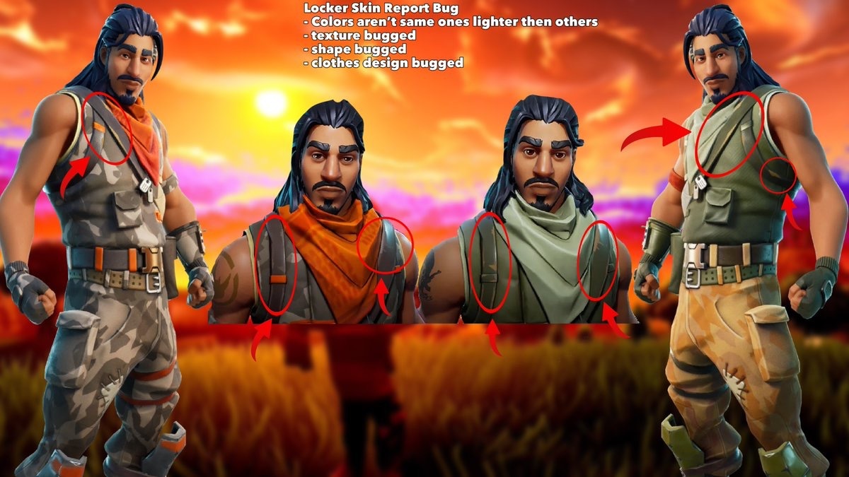 EvzaJeGod's tweet photo. @FortniteStatus People wanted og skins but they dont even match https://t.co/sVnQSPX2K4