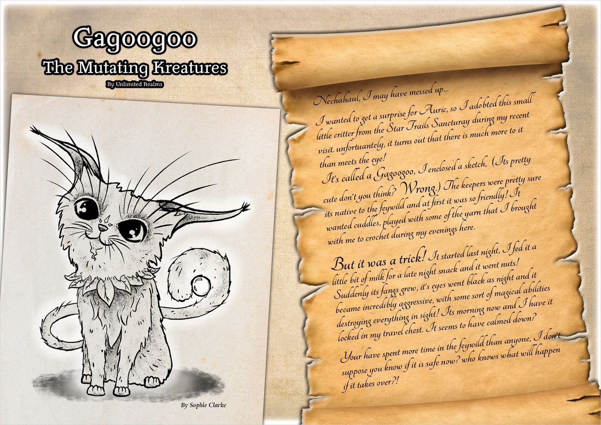 Gagoogoos might not go on their backpack, but they are pretty cute.

Just don't feed them after sunset or they will will come for you! 

Get one now! patreon.com/posts/gagoogoo…  (its free!)

#dnd #monster #patreon #ttrpg