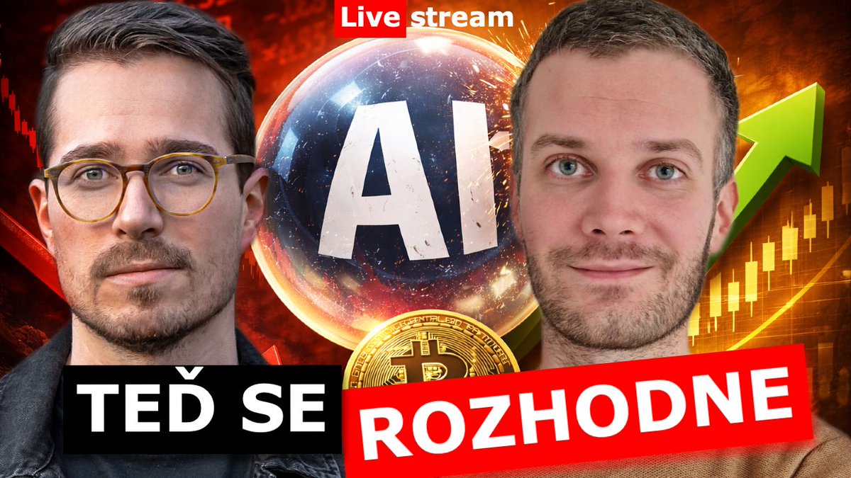 TPlechac's tweet photo. Dnes od 20:00 ŽIVĚ 🔴 Největší AI sázka historie! 😏
Příležitost dekády nebo bublina? Jaké jsou důvody výprodeje a kam směřuje AI sektor v akciích a kryptu 🔥 Buďte u toho s @CryptodropsR 
https://t.co/p4QXqGthAP