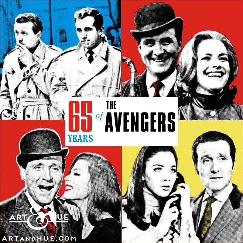 65 years of bowler hats, leather catsuits, witty quips &amp; impeccably British espionage style. Celebrate The Avengers turning 65! artandhue.com/avengers65