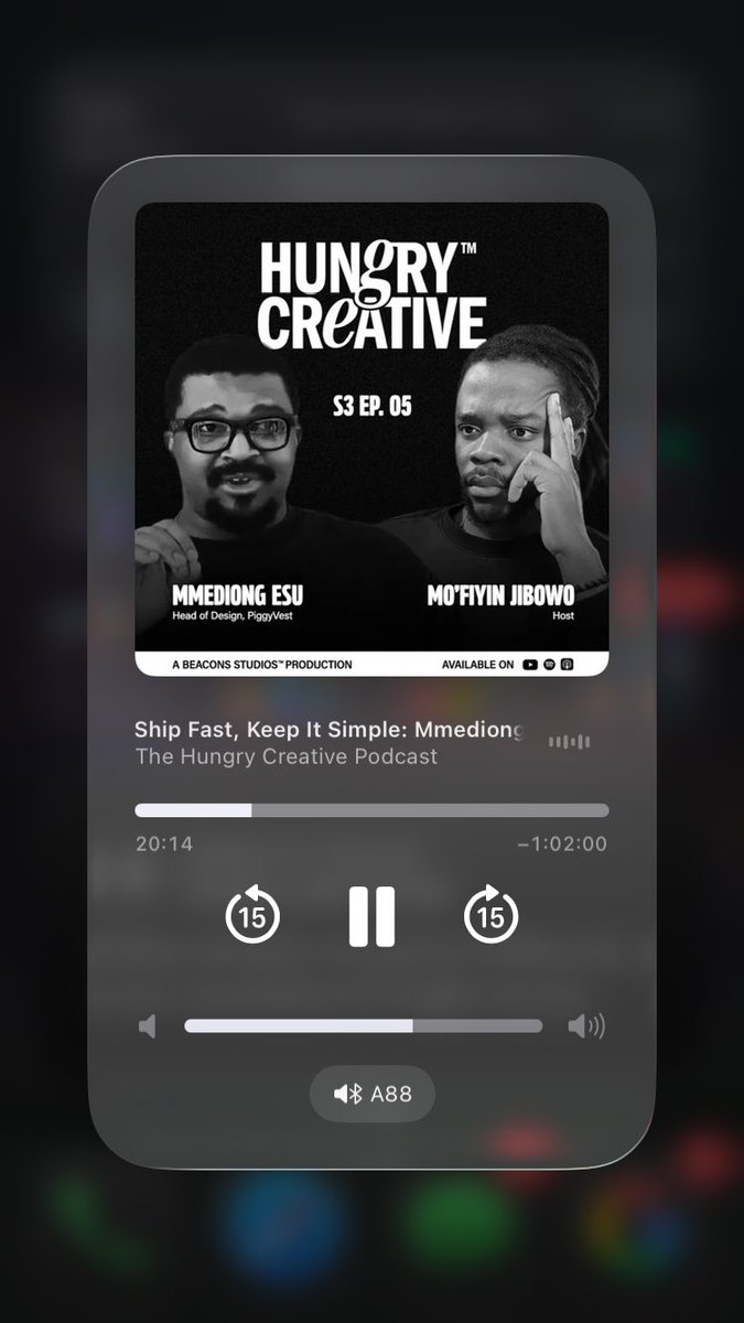 Spending my Monday morning as a designer with <a href="/mmediong/">Mmëdiong Gabriel Esu</a> talking about his creative career <a href="/piggyvest/">Piggyvest</a> and his personal journey. 

Key takeaway: Build and Ship First then Think Later.