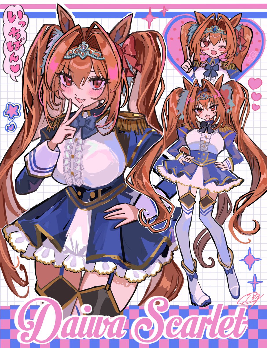 mokumoku_warabi's tweet image. ダイワスカーレットちゃん💙❤️