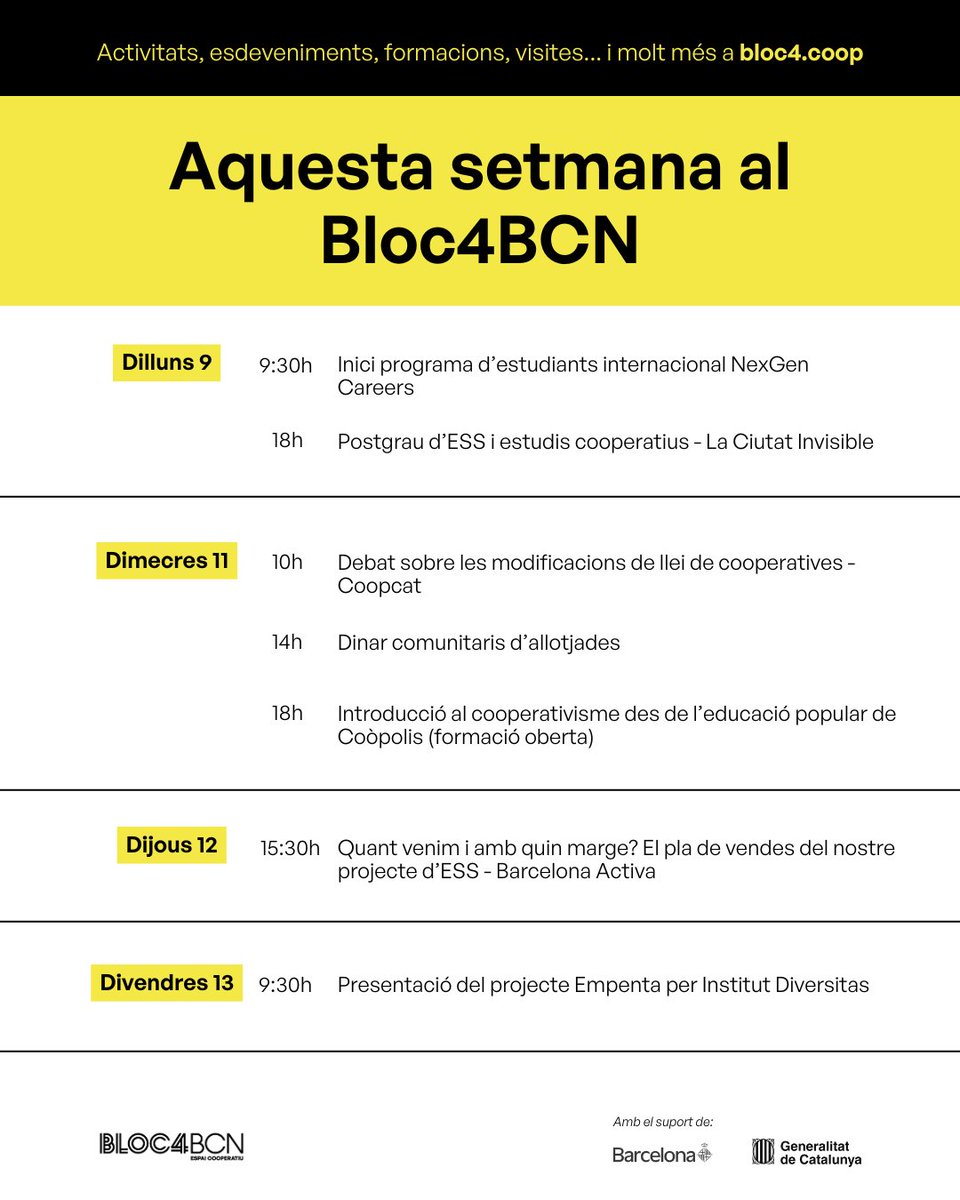Bloc4BCN - Espai cooperatiu tweet media