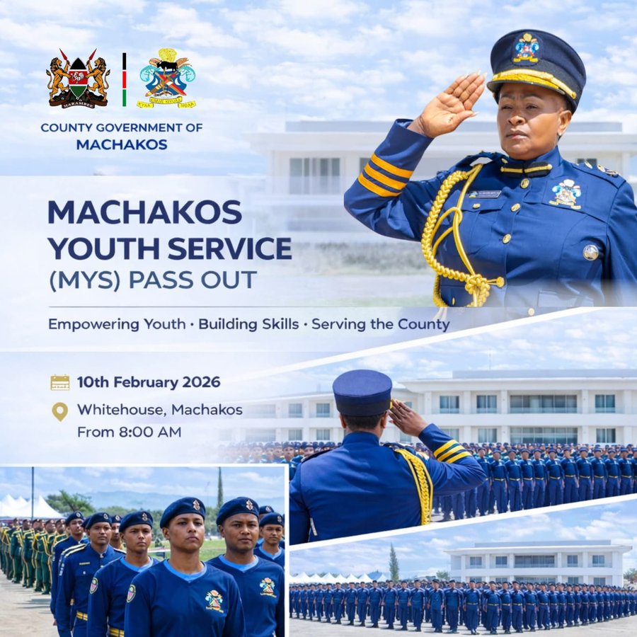 Congratulations in advance to the MYS 2nd Cohort passing out tomorrow, 10th February 🎉 Graduates will continue their journey in different TVET institutions. This free program is made possible by the Machakos County Government under Governor Wavinya Ndeti.