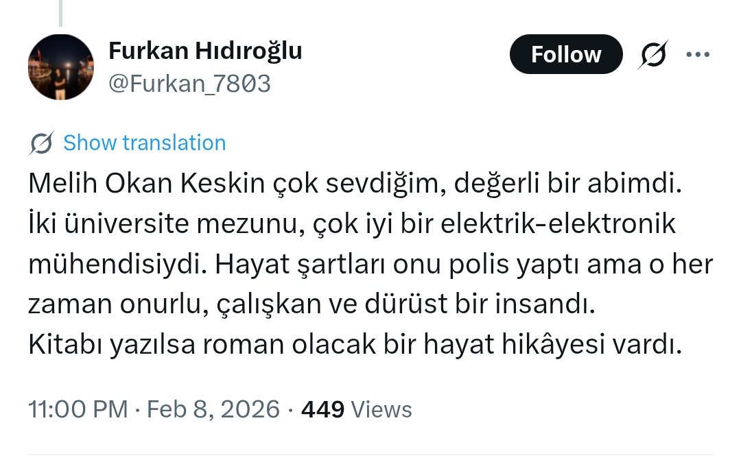 ŞEHİT MELİH OKAN KESKİN,

2 ÜNİVERSİTE MEZUNU,

ELEKTRİK ELEKTRONİK MÜHENDİSİ imiş aynı zamanda.

Böyle BEYİNLERİN, yumruklarla BEYİNLERİNİN 7 mm oynatıldığı ülke; TÜRKİYE.