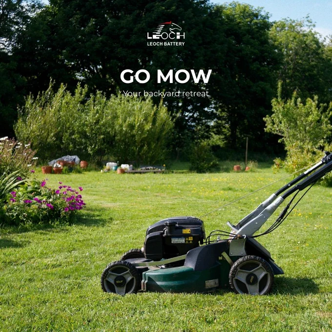 go mow with leoch battery