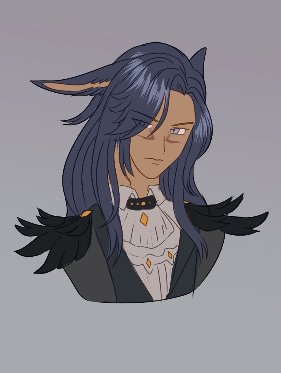 I haven't posted in a while here, I'm more active on Bsky! But here is S'zahir, my male miqo'te OC ^^