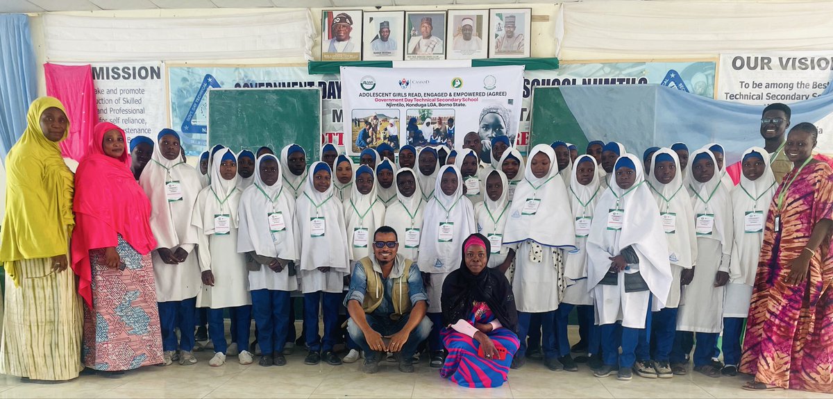 _ALSAR's tweet photo. Meet the young eco-warriors! ALSAR's Climate Action Club at Govt Day Technical School, Njimtilo, Konduga LG is empowering girls to lead tree planting &amp; sustainability efforts. They're shaping a greener future for all! #AGREEProject #GirlsLead #ClimateAction https://t.co/xWt1oR5lIJ