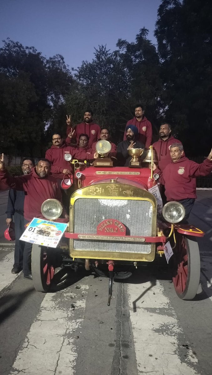 cwslgds's tweet photo. At the Vintage Car Rally 2026, the iconic John Morris Fire Engine from LGDS won two prestigious honours—
• Indian Oil Heritage Preservation Trophy 
• Automotive Trust British Heritage Preservation Trophy 
 CRB Sir announced a ₹50,000 cash prize for its excellent maintenance. https://t.co/kFbjPRpPdf
