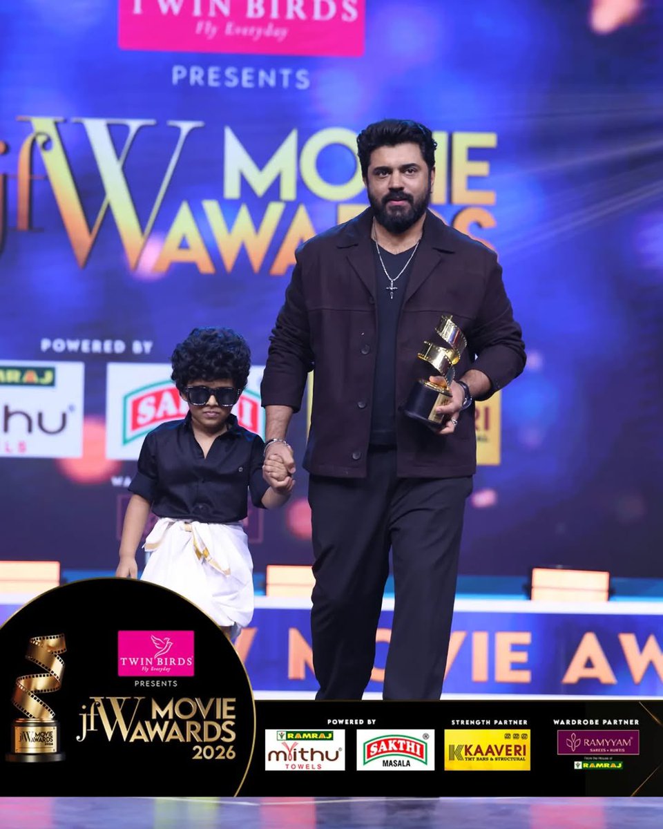 NivinPaulySquad's tweet photo. JFW Movie awards 2026❤️

 #NivinPauly 🌪💥 https://t.co/mYdP9BxlYF