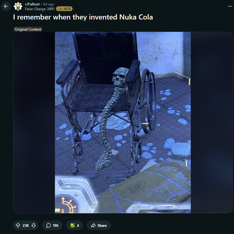 TheVaultTecInc's tweet photo. Sweet Nuka Cola, I ALWAYS HATED IT! https://t.co/59GdqIyWk3