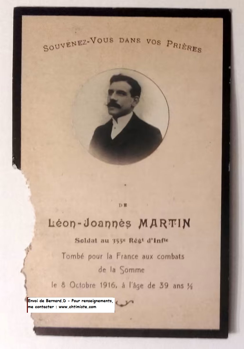 Le_Chtimiste's tweet photo. Léon-Joannès MARTIN du 355ème régiment d'infanterie - Merci à Bernard D. #Chtimiste #355eRI https://t.co/QRvhAoRa5h