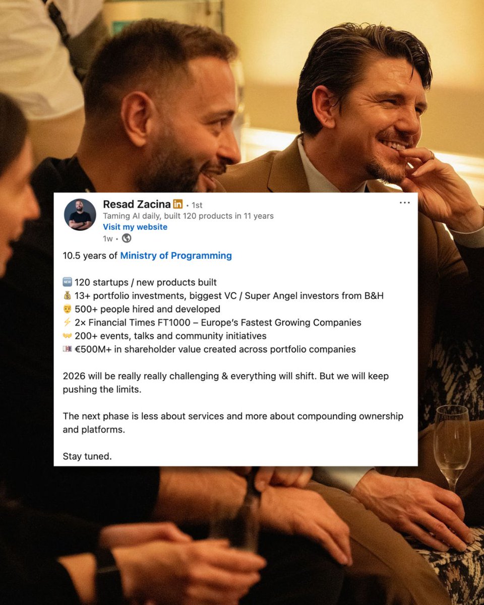 120 products in 11 years teach you a few things.

And after enough cycles, the direction becomes clear.
In <a href="/Reshosis/">Resad Zacina</a>' words, the game is changing - and we’re definitely ready for what’s next.

#entrepreneurship #tech #startupstudio