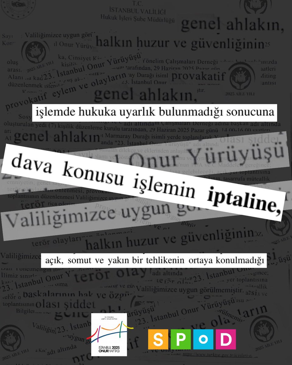 2025 İstanbul Onur Yürüyüşü Yenikapı yasağına açtığımız davayı kazandık! <a href="/istanbulpride/">İstanbul LGBTİ+ Onur Haftası</a>