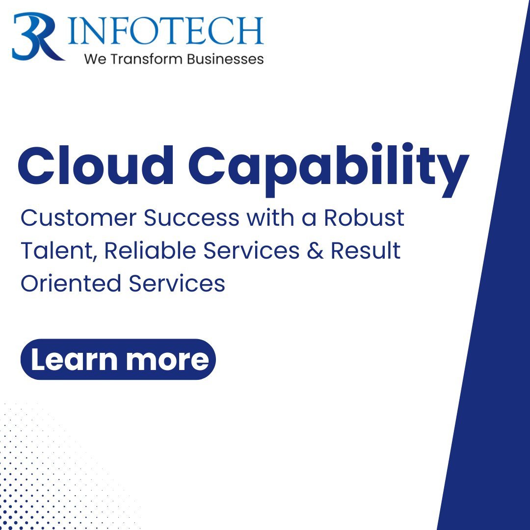 3RInfotech's tweet image. Cloud isn’t just an infrastructure anymore—it’s the backbone of modern growth.

#3RInfotech #CloudCapabilities #DigitalTransformation #ConvergedIT
