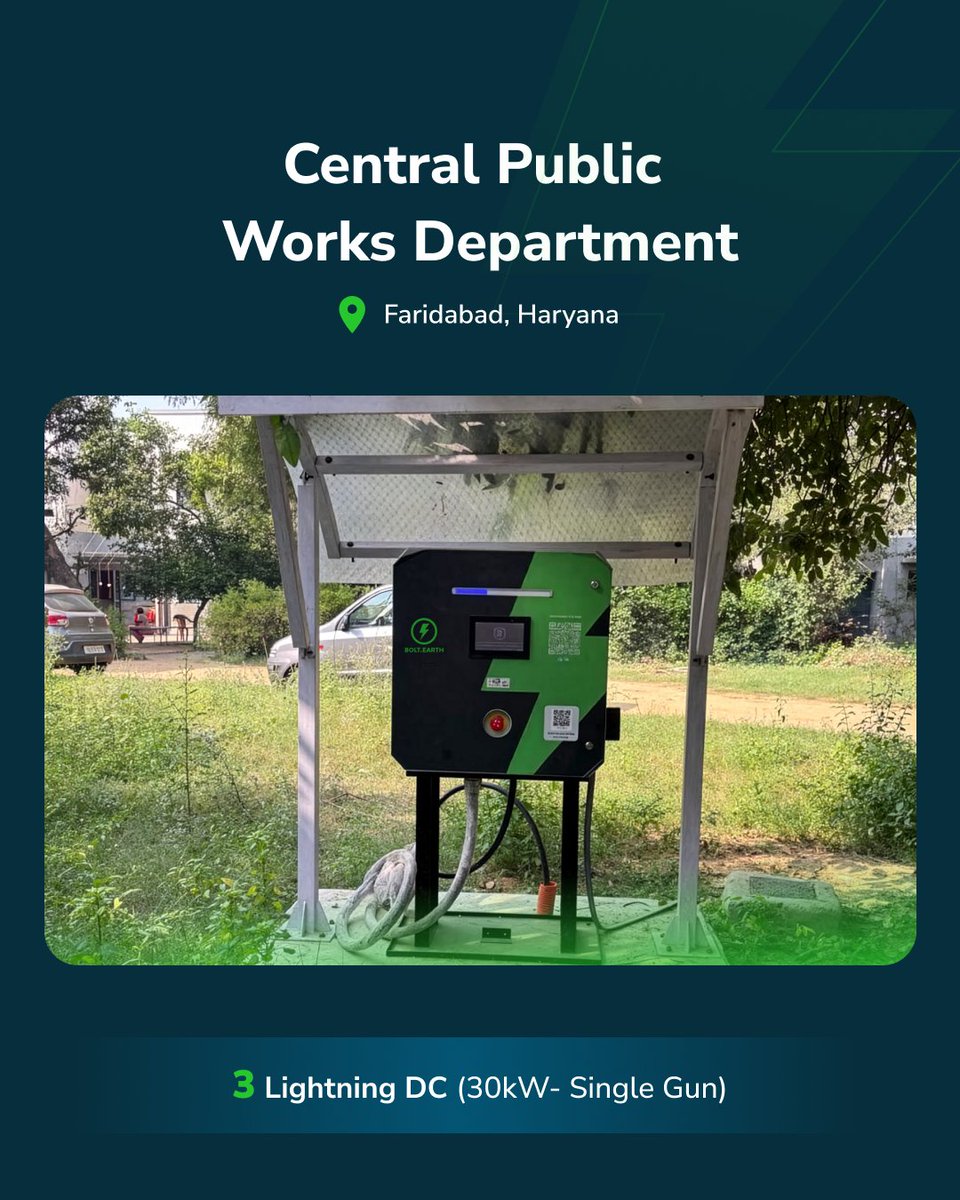 bolt_earth's tweet photo. Charge while you work ⚡
From factories to tech offices, @bolt_earth chargers are being installed where work happens — making EV charging simple, reliable, and employee-friendly.
#BoltEarthDeployments #WorkplaceCharging #EVCharging #EVChargersIndia https://t.co/BCXWA65GX7