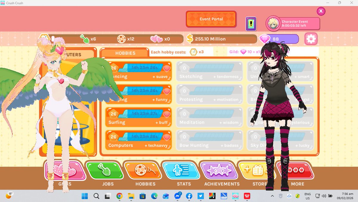 "Crushing Sweethearts in My Laptop!"
A Crush Crush X MateEngineX fanwork in honor of the game's 10th anniversary!

Credits to #ppgzrules945 for making these amazing CC VRM models. GO check it out on their VRoidHub page.

#crushcrush #mateenginex