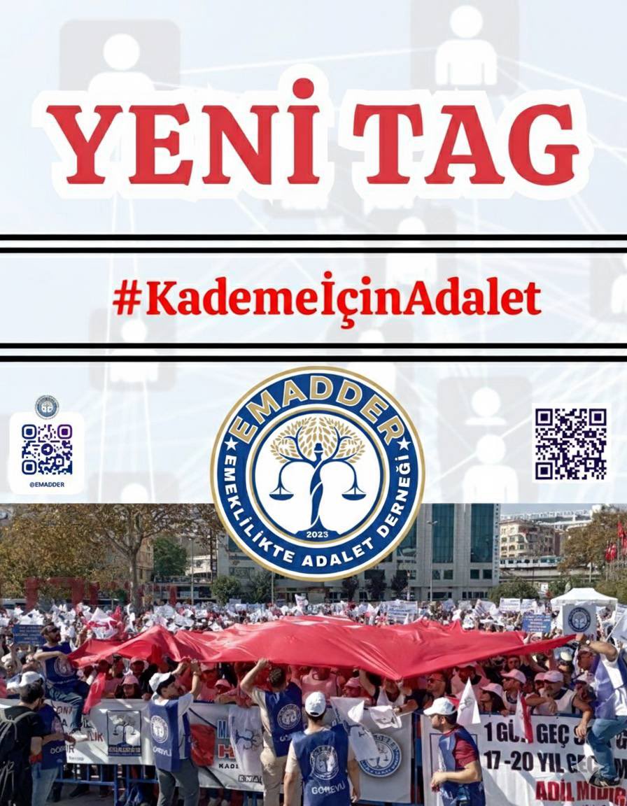 Ben EYT'li birinden,

🔴 20 yıl sonra doğmadım, 
🔴 20 yıl sonra işe girmedim, 
🔴 20yıl daha az prim ödemedim‼️

Peki neden 20 yıl geç emekli oluyorum❓️

<a href="/RTErdogan/">Recep Tayyip Erdoğan</a> 
<a href="/Akparti/">AK Parti</a> 
<a href="/isikhanvedat/">Prof. Dr. Vedat Işıkhan</a> 
<a href="/dbdevletbahceli/">Devlet Bahçeli</a> 
<a href="/eczozgurozel/">Özgür Özel</a> 
<a href="/MDervisogluTR/">Müsavat Dervişoğlu</a> 
<a href="/umitozdag/">Ümit Özdağ</a> 

#KademeİçinAdalet