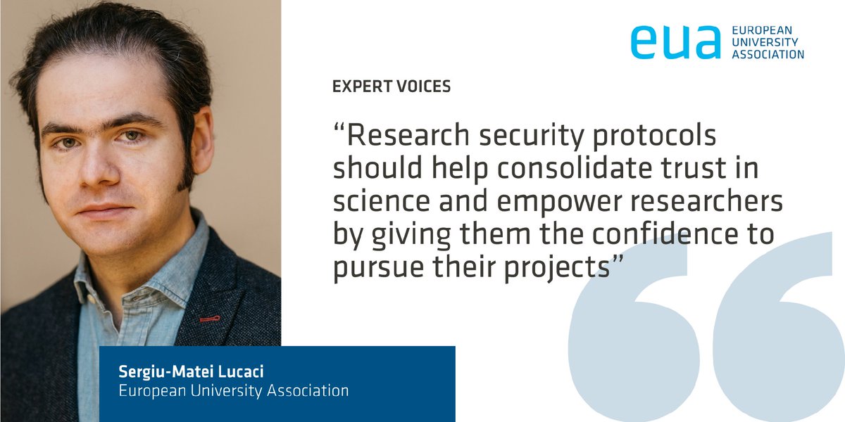 euatweets's tweet image. As EU policy makers pay increased attention to research security in Europe, EUA’s Sergiu-Matei Lucaci examines how recent developments, proposed measures and persistent questions affect the state of play for universities &amp;amp; researchers bit.ly/44TEOmy

#EUAExpertVoices
