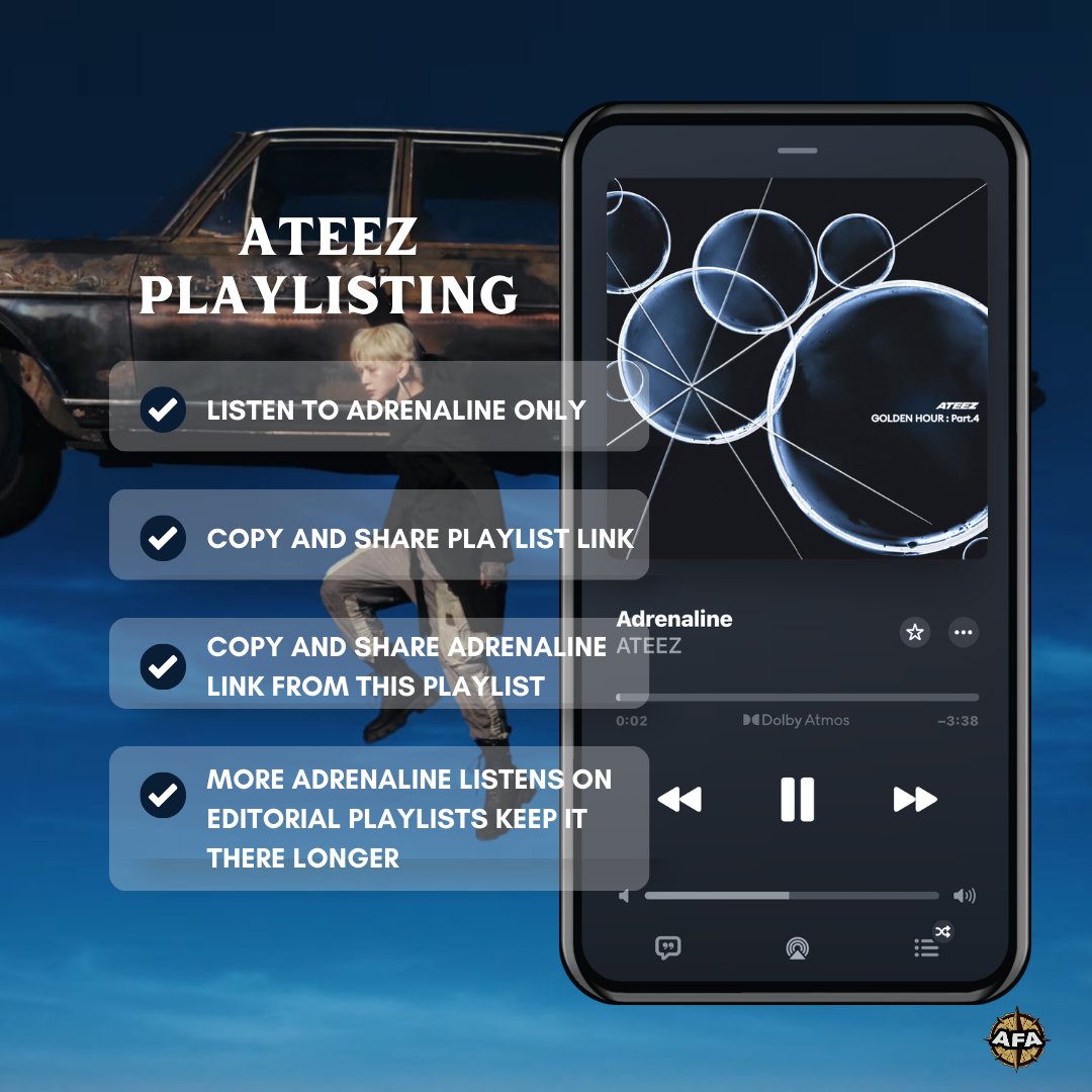 atiny_for_ateez's tweet photo. 🎧 | ATEEZ PLAYLIST ENGAGEMENT

ATINY! On this thread we will add the playlists #ADRENALINE will be added on!

Make sure to listen to them as well 🔥 

#GOLDENHOUR_Part4 #ATEEZ #에이티즈
@ATEEZofficial https://t.co/EgsLmbb3Fj