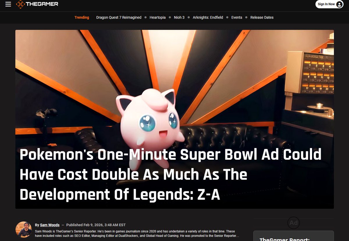 Legends: Z-A cost $13 million to develop, according to the Pokémon