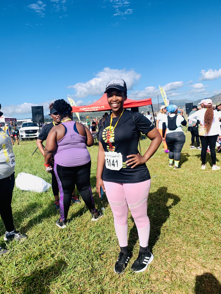 Marathon completed
Medal collected
Body aching