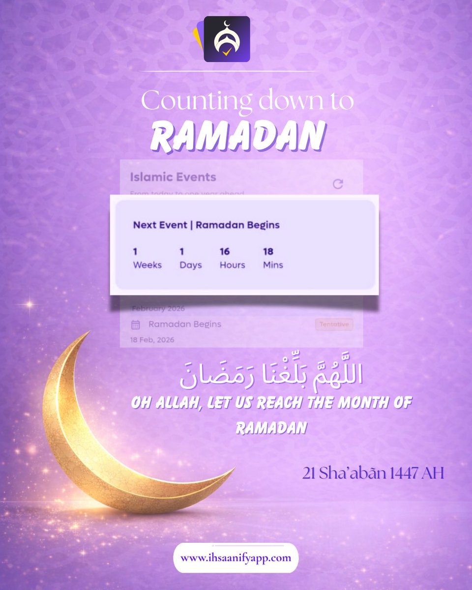 ihsaanify's tweet photo. Allahumma ballighna Ramadan 🌙 https://t.co/LhSfizrg3y