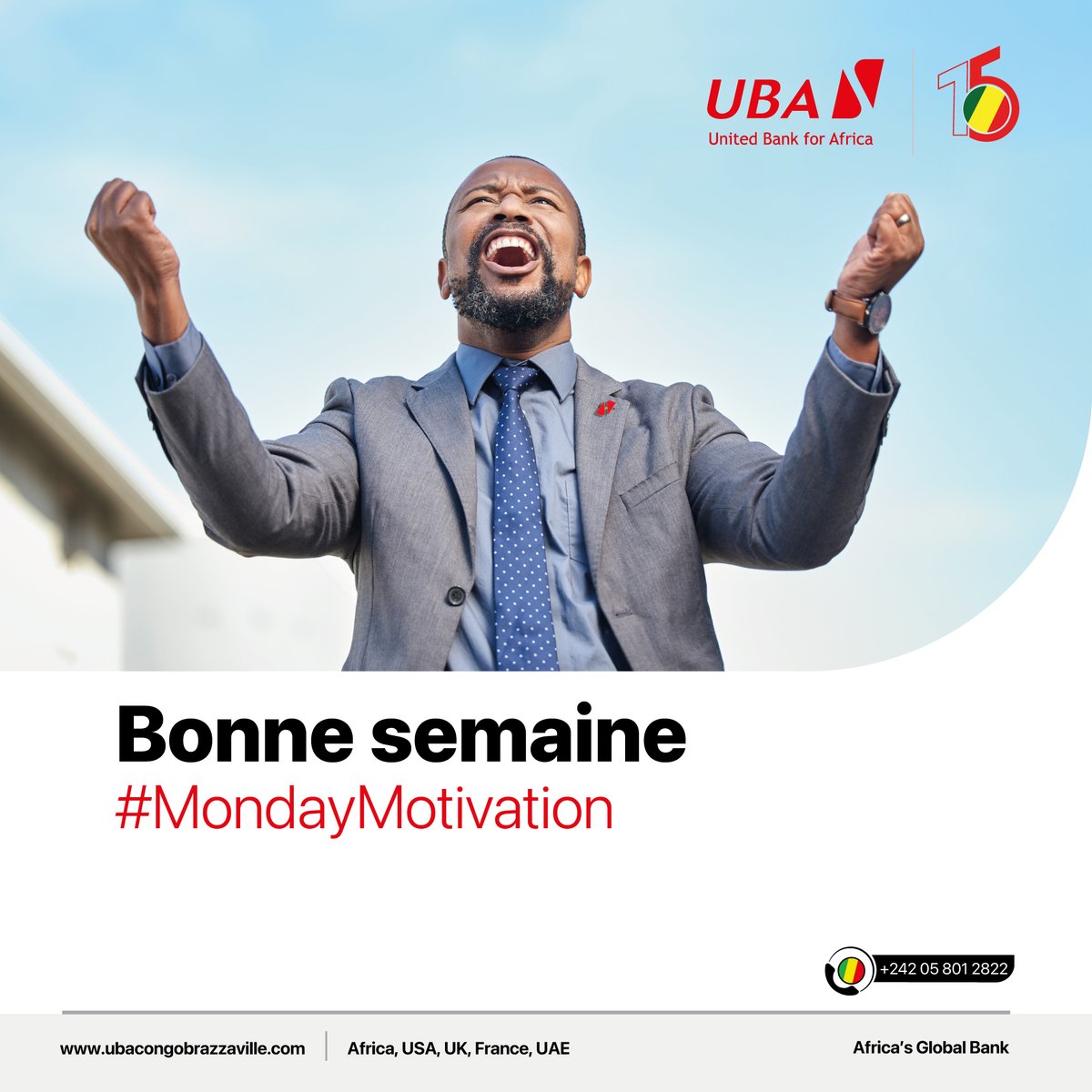 ✨ Monday Motivation 

 Une nouvelle semaine commence… et avec elle, de nouvelles opportunités 💪
 Fixez vos objectifs, restez concentré, et avancez avec confiance.

#MondayMotivation #NouvelleSemaine #Objectifs #Motivation #UBACongo #LePrincipalCestVous