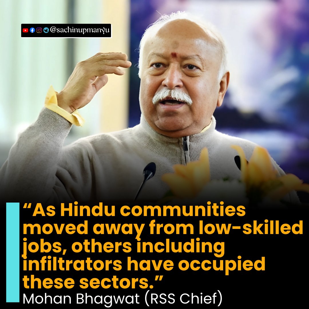 sachinupmanyuu's tweet photo. “When communities move toward education &amp; higher-skill jobs, low-skill sectors don’t stay empty — they get filled. The real question is: by legal workforce or illegal infiltration?”
#WorkforceShift #IllegalImmigration #IndiaDebate #GroundReality https://t.co/7ZTTKMk1t4