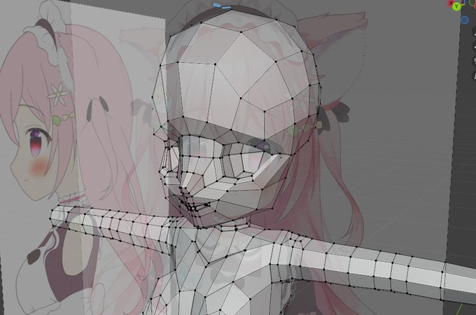 VRチャット用のモデルが欲しいからブレンダーで自作するぜ!!
動画真似てるだけだけどめっちゃムズイ‥! 