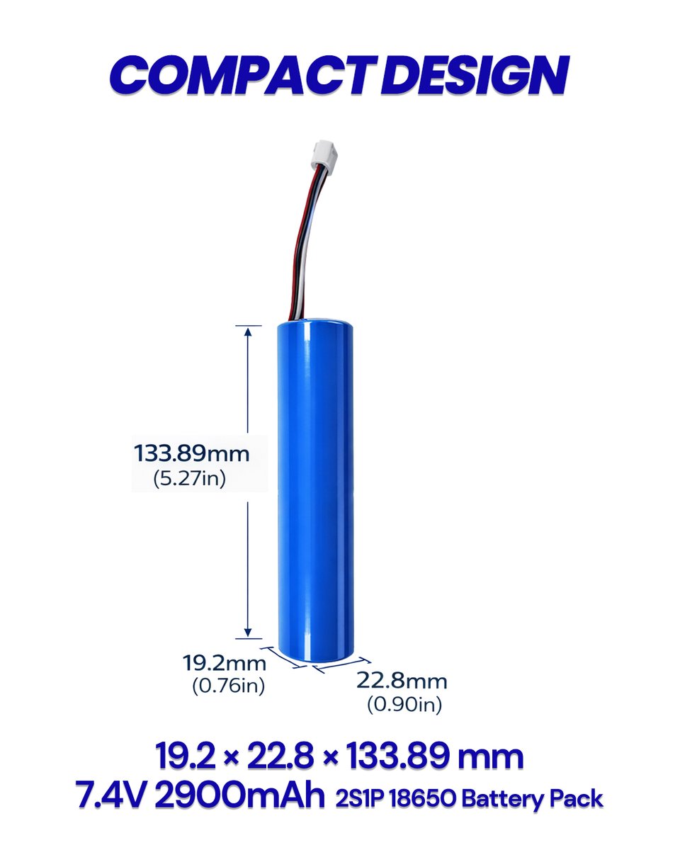 cmbatteries's tweet photo. 🔍 When Space is Tight, Performance is Critical. Meet our 7.4V 2900mAh 2S1P 18650 battery pack—designed for precision electronics and medical devices where failure is not an option.
https://t.co/A97TJPFfBY #PrecisionEngineering #MedicalDevices #CustomPower #CMBatteries https://t.co/l3gKIXBo42