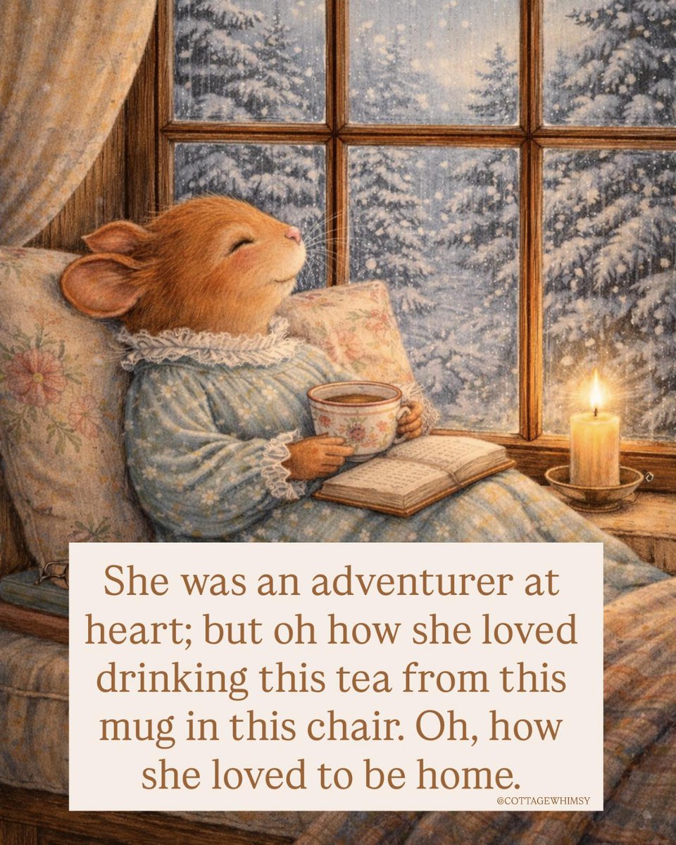 For the souls who dream of faraway places but still find their deepest peace in the quiet comfort of home. 
Enjoy your evening! 🕯️☕️