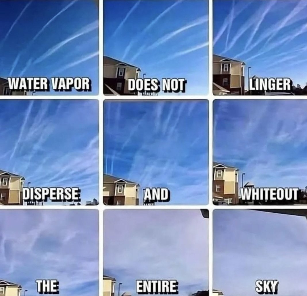 Gelukkig heeft het niks te maken met wat ze in de lucht sproeien...🤗