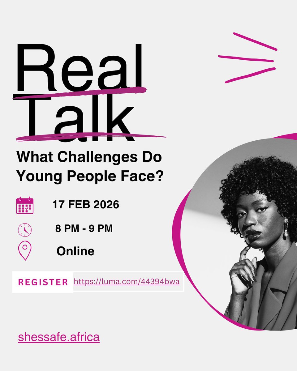 shessafe's tweet photo. 🚨 REAL TALK: What Challenges Do Young People Face? An open online discussion hosted by She’s Safe. Let’s talk honestly about the realities young people face today. 📷 17 Feb 2025 📷 Online Register: https://t.co/84PsK7NoqU #RealTalk #YouthVoices #ShesSafe https://t.co/PJ6ta7ZVW1