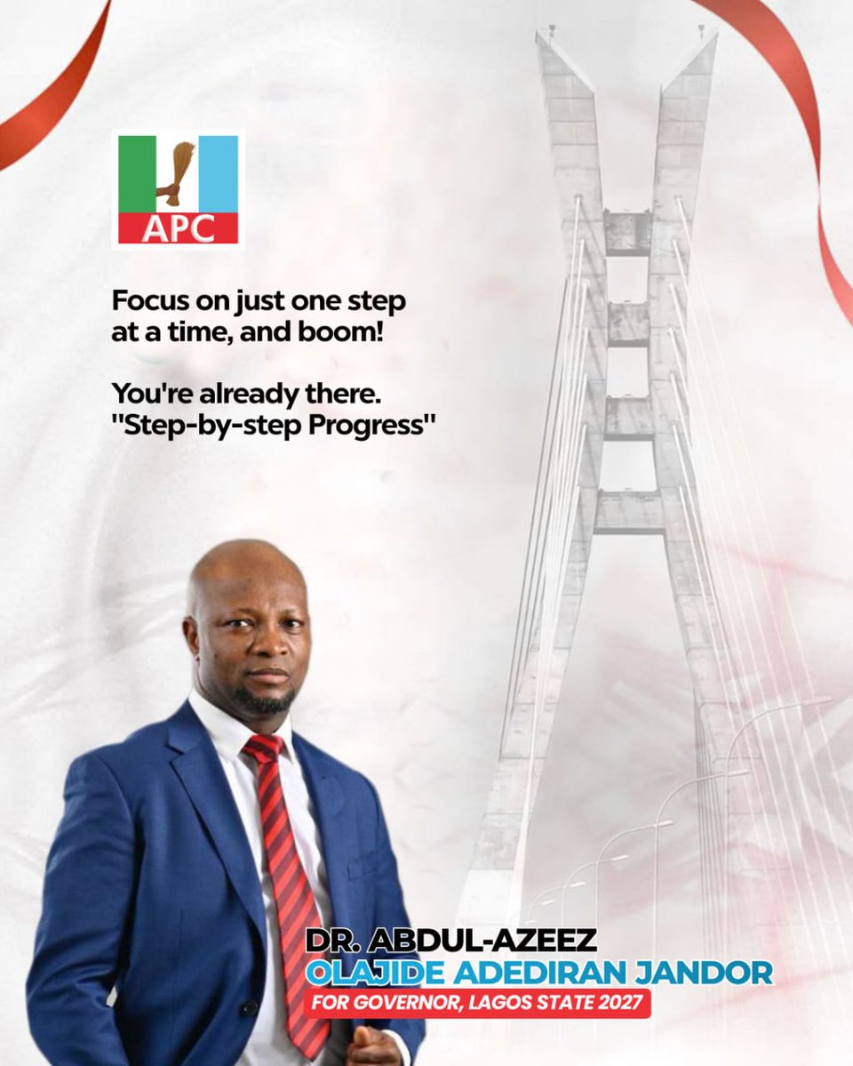 lagosforlagos's tweet photo. Focus on just one step at a time, and boom! You're already there.
_"Step-by-step Progress"_
#JANDORofLagos
#ProgressInMotion #OneStepAtATime #SuccessInProgress
#Lagos4Lagos#ItIsTime
#LaFunkky https://t.co/owSd49NPyv