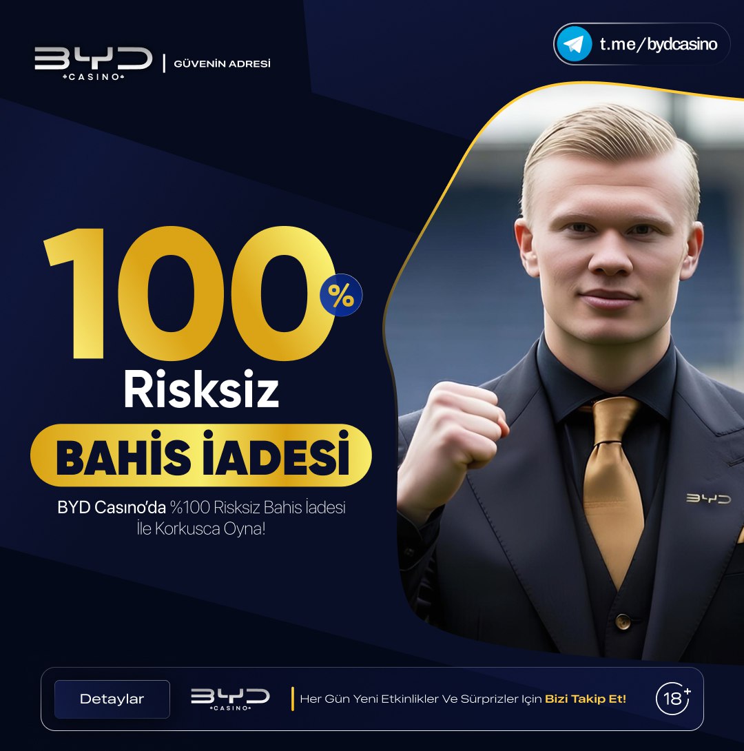 byd_tr_'s tweet photo. %100 RİSKSİZ BAHİS İADESİ

Kaybetsen bile üzülme, #BYDCasino yanında!
👉 #Futbol &amp; #basketbol bahislerinde yapacağın kombine kuponlarda kayıp tutarın %100’e varan iade bonusu al!
✅ Hiçbir bahis boşa gitmesin — dene, dene, bir daha dene… 
https://t.co/Ebmm5EUc1I https://t.co/HSW1OxSMWb