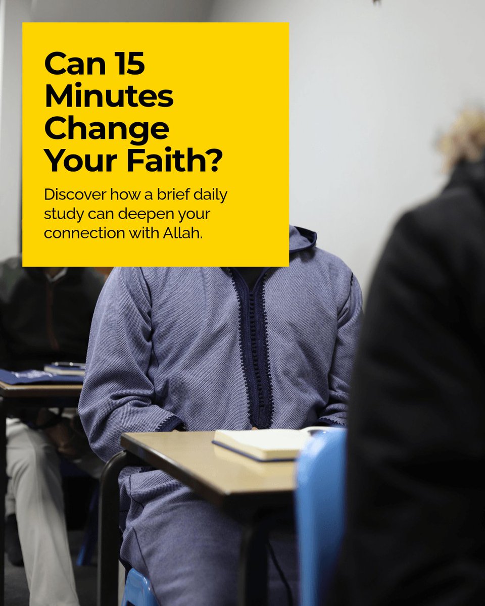 Want to deepen your connection with Allah? Start small: dedicate 15 minutes daily to studying Quran or Hadith. Consistent learning softens the heart and strengthens faith. #StudyForYourSoul
