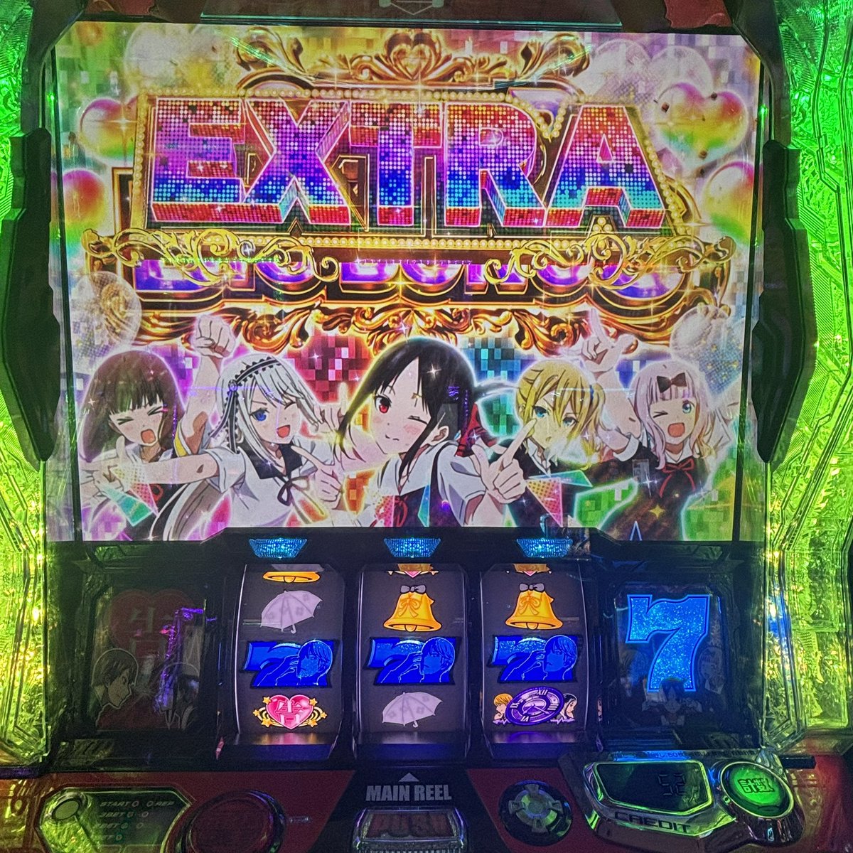 akr_god's tweet photo. 初めて1発目の青7でエクストラきた！ https://t.co/uD4CJDPEgJ