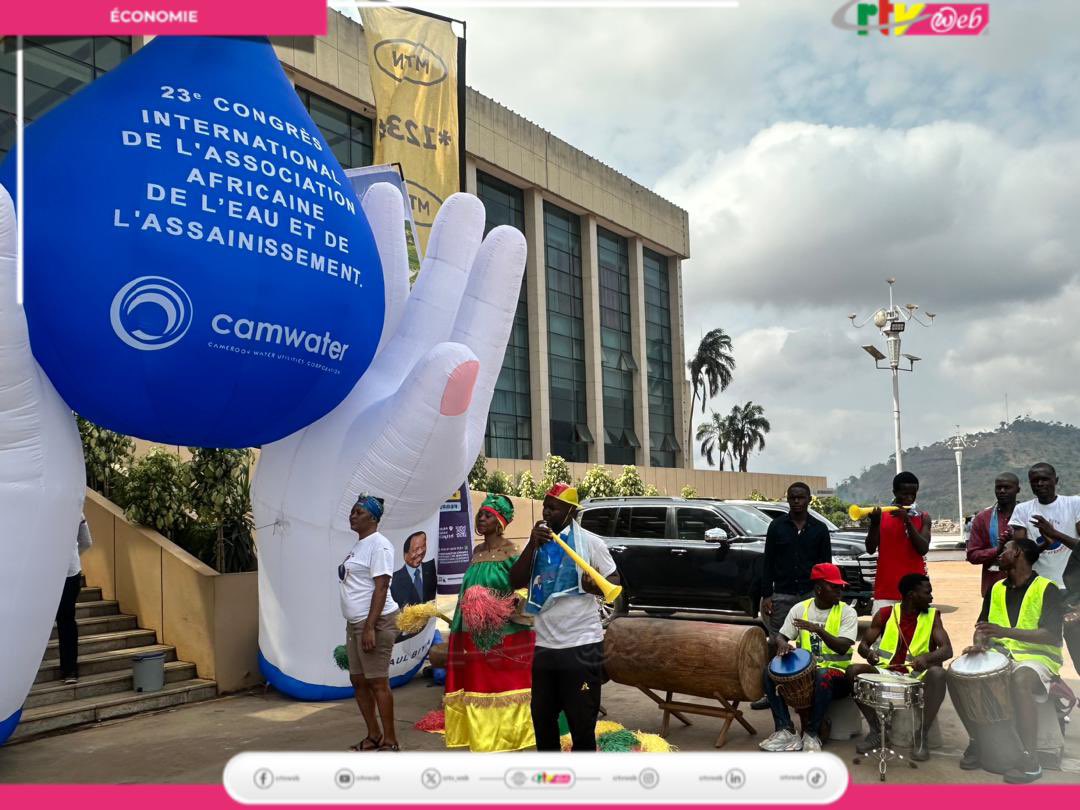 CRTV_web's tweet photo. Ouverture ce 9 février à Yaoundé du 23e Congrès international de l'Association Africaine de l'Eau et de l'Assainissement (#AAEA). La cérémonie qui aura pour cadre le   Palais des Congrès de #Yaounde sera présidée par le Représentant personnel du Chef de l'État, Paul Biya. https://t.co/cUjjTsDjAp