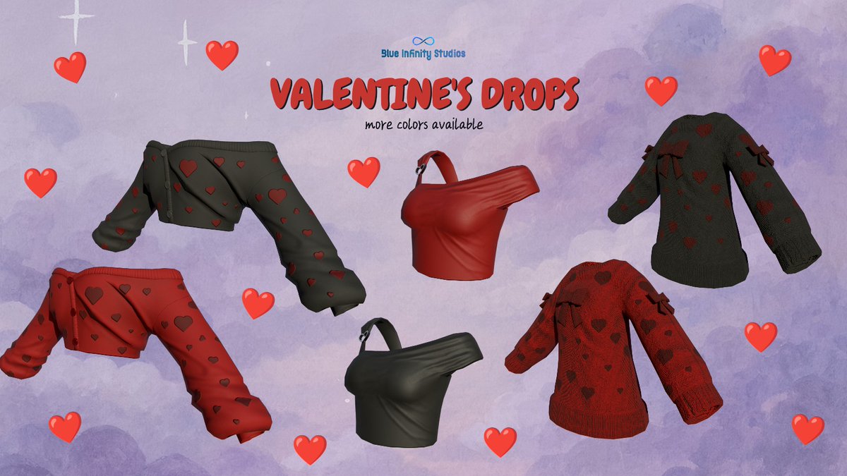 New Valentine's drops ❤️
Spread love by ❤️ &amp; 🔁this post 😏

#roblox #newdrops #robloxdrop #robloxugc